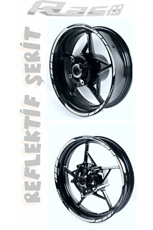 Yamaha R25 M Jant Şeridi ,jant Sticker Reflektif Beyaz Uyumlu