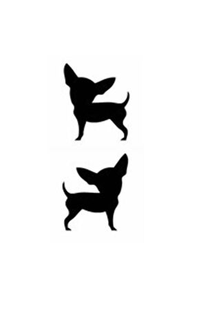 Sevimli Köpek Tasarım Su Geçirmez Çıkarılabilir Oto Sticker 2 Parça17*14,5 Cm