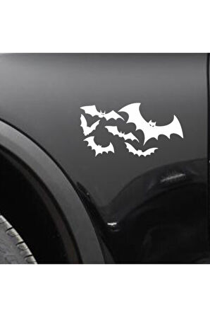 Yarasa Tasarım Su Geçirmez Çıkarılabilir Oto Sticker 19*36 Cm