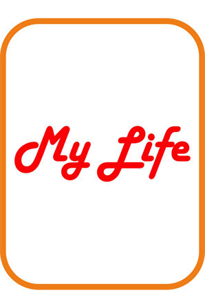 My Life - Benim Hayatım Oto Motor Sticker Kırmızı 20*7 Cm