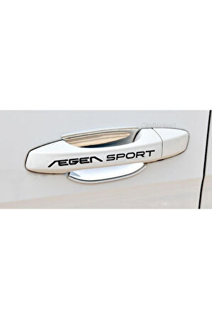 Fiat Egea Sport İçin Uyumlu Aksesuar Kapı Kolu Sticker Set 8 Adet 10*1,5 Cm