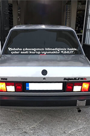 Oto Cam Yazı Sözleri Ticari-Servis-Dolmuş-Panelvan Uzun Sticker Model 5