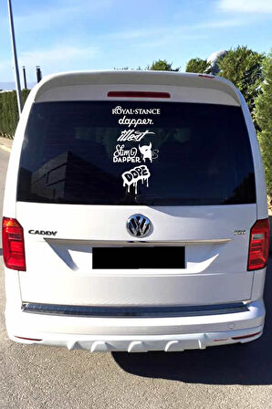 Oto Arka Cam Sticker İngilizce Model 73 40*20 Cm