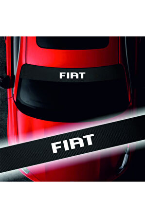 Fiat Linea İçin Uyumlu Aksesuar Oto Ön Cam Sticker Karbon Beyaz 150*20 Cm