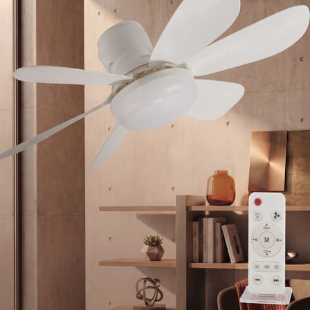 Premium Pratik Lamba Konforlu Aydınlatma LED Tavan Vantilatörü - Avize - 52 cm