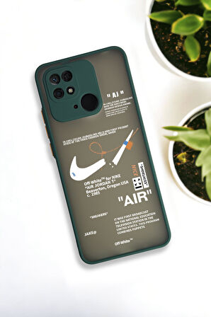 Xiaomi Redmi 10C Uyumlu Air Desenli Buzlu Şeffaf Lüx Telefon Kılıfı