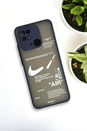 Xiaomi Redmi 10C Uyumlu Air Desenli Buzlu Şeffaf Lüx Telefon Kılıfı