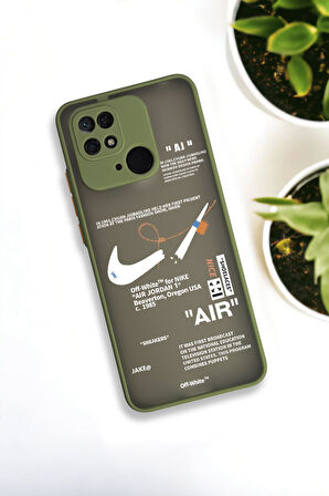 Xiaomi Redmi 10C Uyumlu Air Desenli Buzlu Şeffaf Lüx Telefon Kılıfı