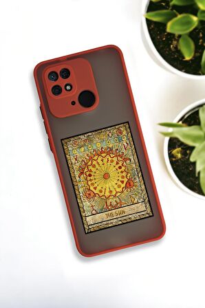 Xiaomi Redmi 10C Uyumlu The Sun Deer Desenli Buzlu Şeffaf Lüx Telefon Kılıfı