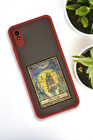 Xiaomi Redmi 9A Uyumlu The Moon Desenli Buzlu Şeffaf Lüx Telefon Kılıfı