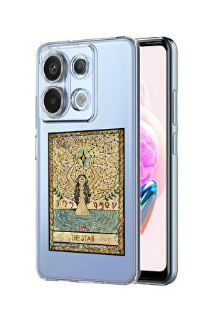 Xiaomi Redmi Note 13 Pro 4G Uyumlu The Star Desenli Premium Silikonlu Şeffaf Telefon Kılıfı