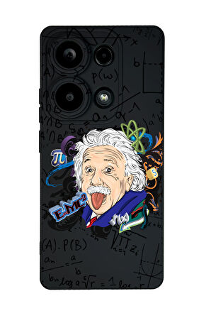 Xiaomi Redmi Note 13 Pro 4G Uyumlu Einstein Desenli Premium Silikonlu Lansman Telefon Kılıfı