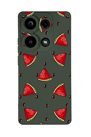 Xiaomi Redmi Note 13 Pro 4G Uyumlu Karpuz Dilimleri Desenli Premium Silikonlu Lansman Telefon Kılıfı
