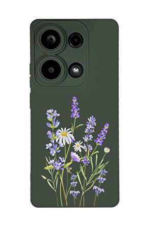 Xiaomi Redmi Note 13 Pro 4G Uyumlu Lavender Desenli Premium Silikonlu Lansman Telefon Kılıfı