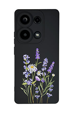 Xiaomi Redmi Note 13 Pro 4G Uyumlu Lavender Desenli Premium Silikonlu Lansman Telefon Kılıfı