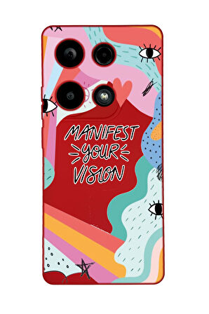 Xiaomi Redmi Note 13 Pro 4G Uyumlu Manifest Desenli Premium Silikonlu Lansman Telefon Kılıfı