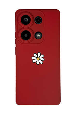 Xiaomi Redmi Note 13 Pro 4G Uyumlu Papatya Desenli Premium Silikonlu Lansman Telefon Kılıfı