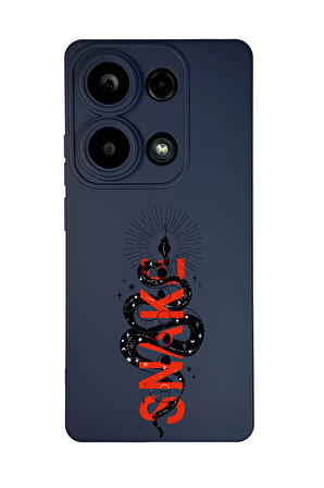 Xiaomi Redmi Note 13 Pro 4G Uyumlu Snake Desenli Premium Silikonlu Lansman Telefon Kılıfı