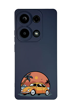 Xiaomi Redmi Note 13 Pro 4G Uyumlu Vosvos Desenli Premium Silikonlu Lansman Telefon Kılıfı