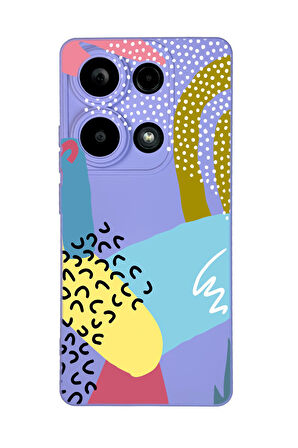 Xiaomi Redmi Note 13 Pro 4G Uyumlu Colorful Pattern Desenli Premium Silikonlu Lansman Telefon Kılıfı