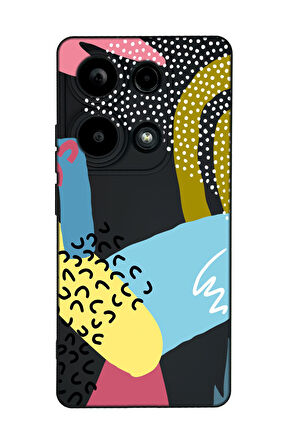 Xiaomi Redmi Note 13 Pro 4G Uyumlu Colorful Pattern Desenli Premium Silikonlu Lansman Telefon Kılıfı