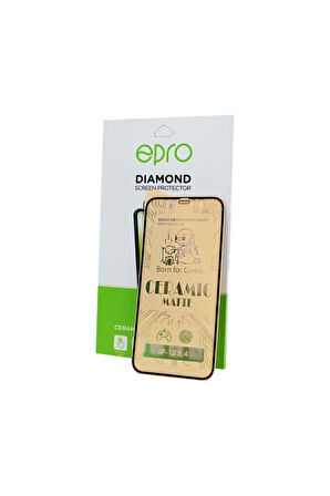 Iphone 12 Siyah Mat Seramik Ekran Koruyucu ''parmak Izi Ve Hava Kabarcığı Bırakmaz''