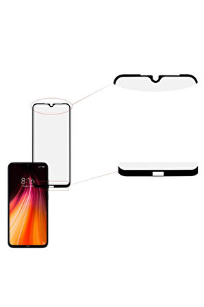 Xiaomi Redmi Note 8 Siyah Mat Seramik Ekran Koruyucu Parmak Izi Ve Hava Kabarcığı Bırakmaz