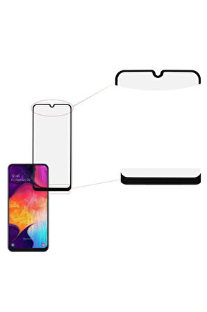Samsung A50 Siyah Mat Seramik Ekran Koruyucu Parmak Izi Ve Hava Kabarcığı Bırakmaz