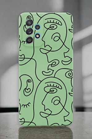 Samsung A72 Uyumlu Face Art Desenli Premium Silikonlu Lansman Telefon Kılıfı