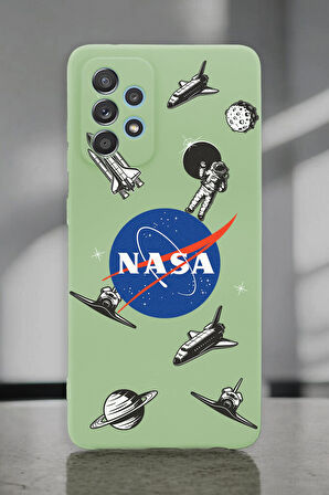 Samsung A72 Uyumlu Nasa Desenli Premium Silikonlu Lansman Telefon Kılıfı