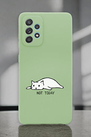 Samsung A72 Uyumlu Not Today Desenli Premium Silikonlu Lansman Telefon Kılıfı