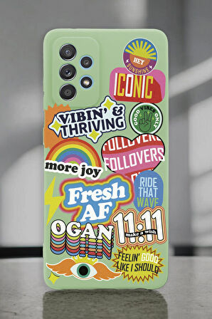 Samsung A72 Uyumlu Fresh Desenli Premium Silikonlu Lansman Telefon Kılıfı