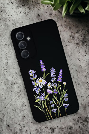Samsung Galaxy A54 Uyumlu Lavender Desenli Premium Silikonlu Lansman Telefon Kılıfı