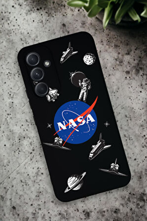 Samsung Galaxy A54 Uyumlu Nasa Desenli Premium Silikonlu Lansman Telefon Kılıfı