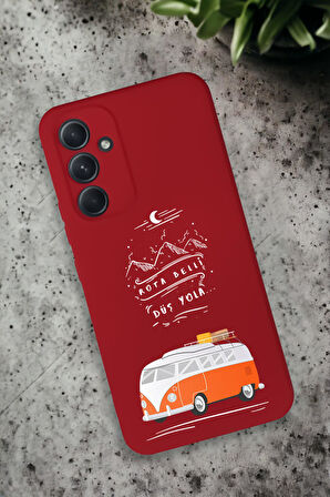 Samsung Galaxy A54 Uyumlu Rota Belli Desenli Premium Silikonlu Lansman Telefon Kılıfı