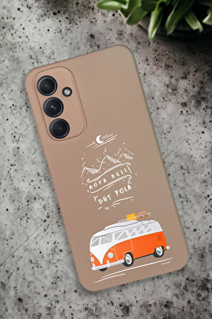 Samsung Galaxy A54 Uyumlu Rota Belli Desenli Premium Silikonlu Lansman Telefon Kılıfı