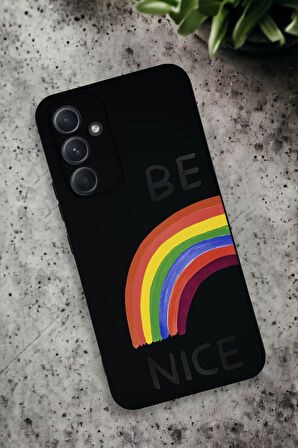 Samsung Galaxy A54 Uyumlu Be Nice Desenli Premium Silikonlu Lansman Telefon Kılıfı