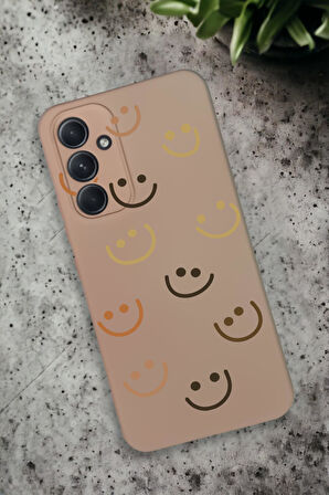 Samsung Galaxy A54 Uyumlu Smile Desenli Premium Silikonlu Lansman Telefon Kılıfı