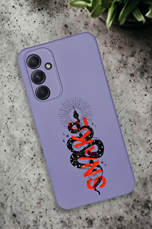 Samsung Galaxy A54 Uyumlu Snake Desenli Premium Silikonlu Lansman Telefon Kılıfı