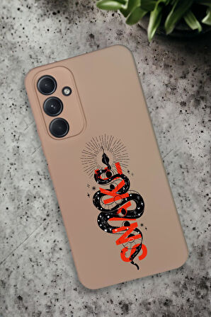 Samsung Galaxy A54 Uyumlu Snake Desenli Premium Silikonlu Lansman Telefon Kılıfı