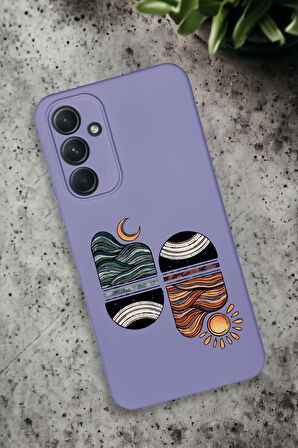 Samsung Galaxy A54 Uyumlu Sunset Wave Desenli Premium Silikonlu Lansman Telefon Kılıfı