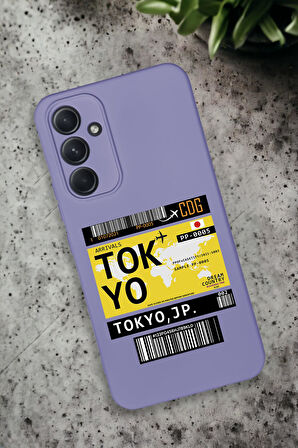 Samsung Galaxy A54 Uyumlu Tokyo Ticket Desenli Premium Silikonlu Lansman Telefon Kılıfı