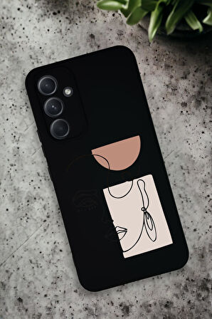 Samsung Galaxy A54 Uyumlu Women Art Desenli Premium Silikonlu Lansman Telefon Kılıfı
