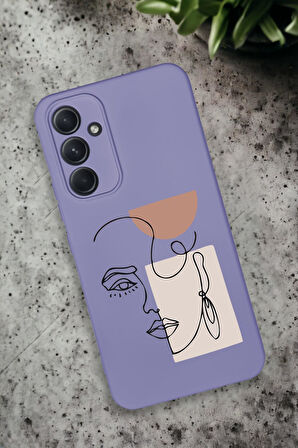 Samsung Galaxy A54 Uyumlu Women Art Desenli Premium Silikonlu Lansman Telefon Kılıfı