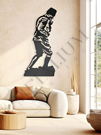 Mustafa Kemal ATATÜRK Kocatepe Metal Duvar Tablosu 30x65cm