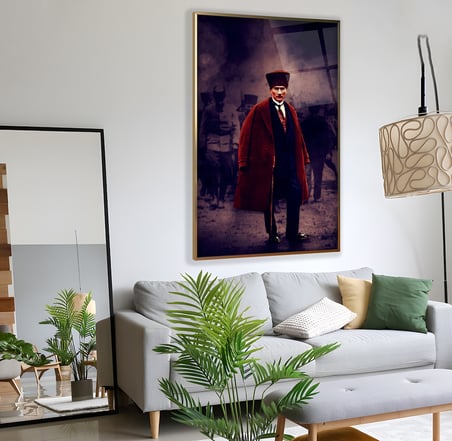 Metal Çerçeveli Atatürk Cam Tablo