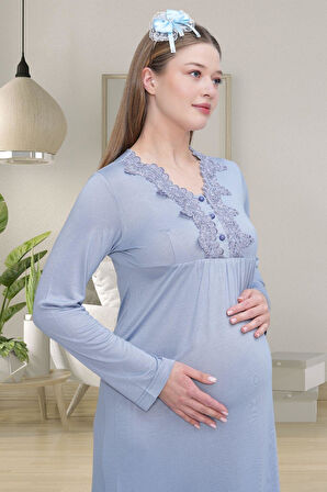 Mecit 1512 Mavi Hamile Lohusa Gecelik