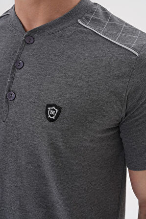 Mecit 2981 Füme Büyük Beden Kısa Kollu Erkek Pijama Takımı