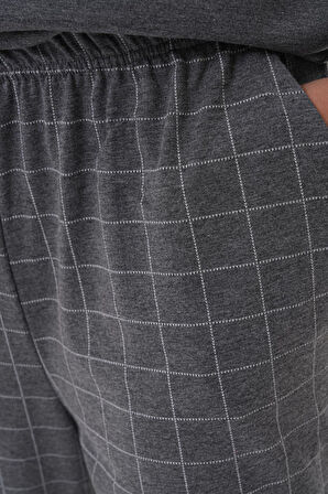 Mecit 2982 Füme Büyük Beden Uzun Kollu Erkek Pijama Takımı