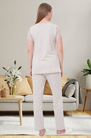 Mecit 6056 Vizon Hamile Lohusa Pijama Takımı